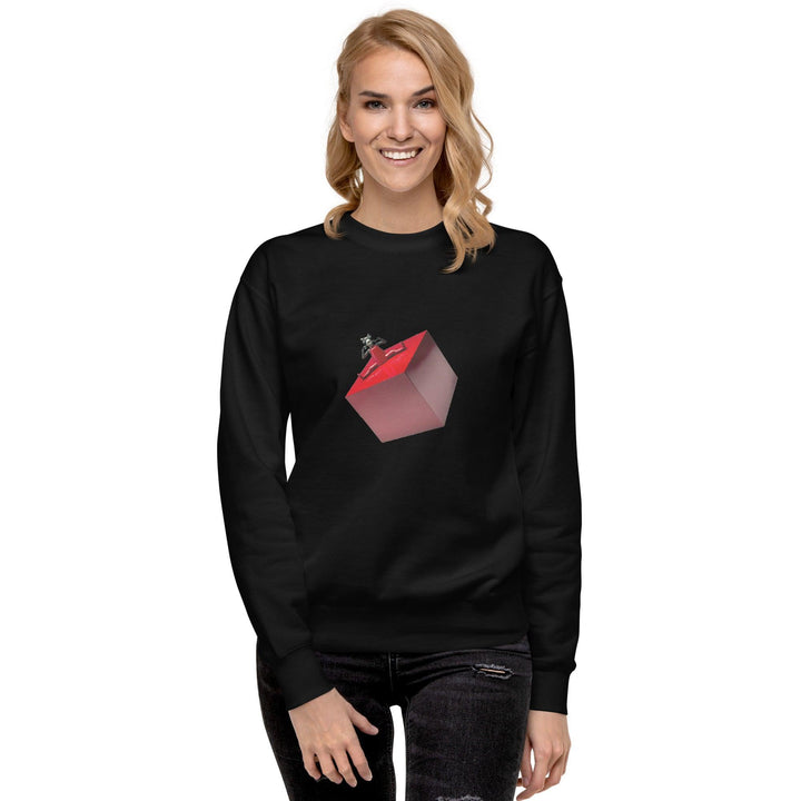 Cubic Shaped Premium Woman Sweatshirt - ArtyKoala