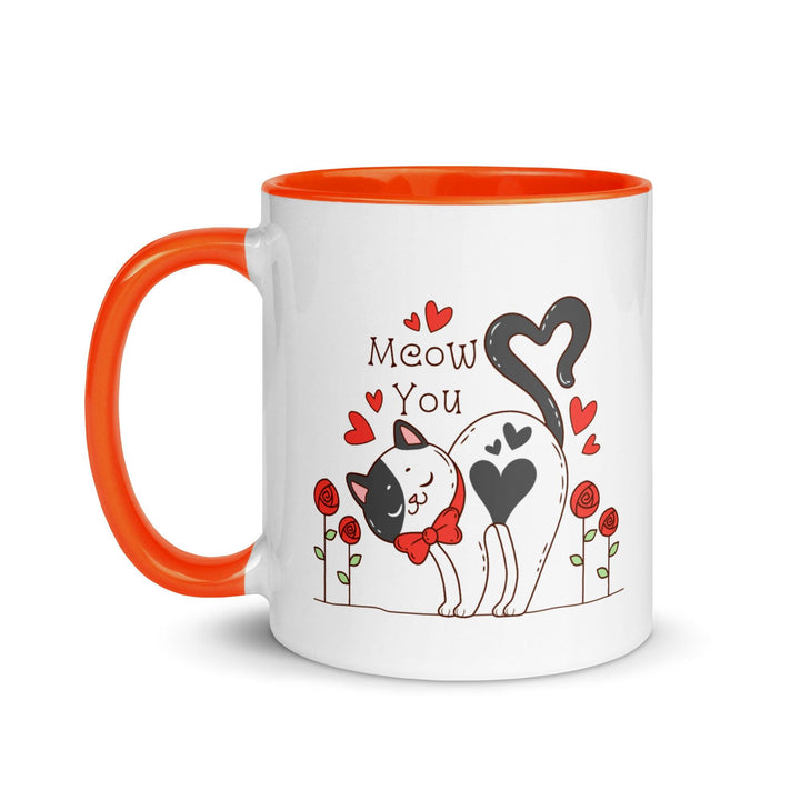 Cute Cat Mug with Color Inside - ArtyKoala