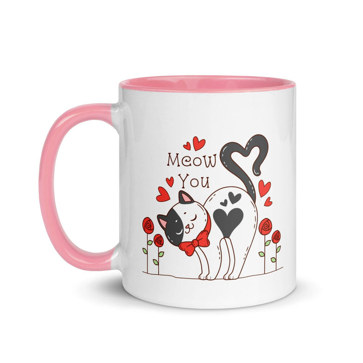 Cute Cat Mug with Color Inside - ArtyKoala