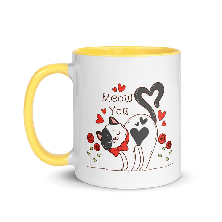 Cute Cat Mug with Color Inside - ArtyKoala