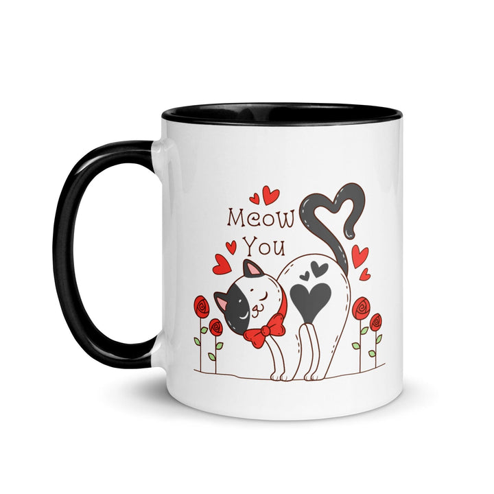 Cute Cat Mug with Color Inside - ArtyKoala