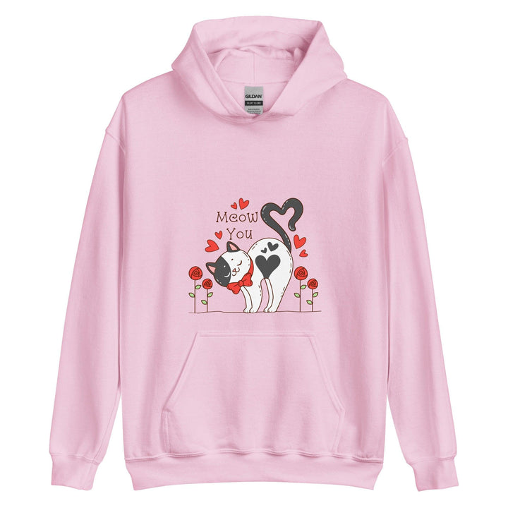 Cute cat Woman Hoodie - Light Pink / S - ArtyKoala