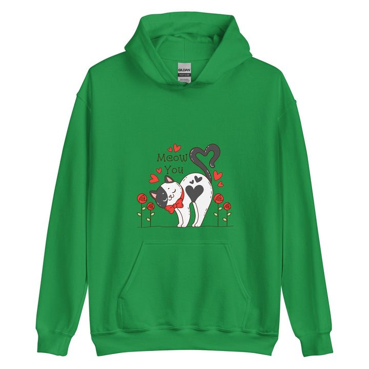 Cute cat Woman Hoodie - Irish Green / S - ArtyKoala