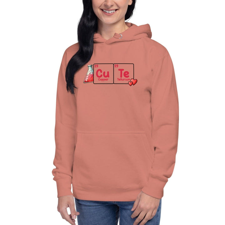 Cute Chemistry Graphic Hoodie - Dusty Rose - S - ArtyKoala