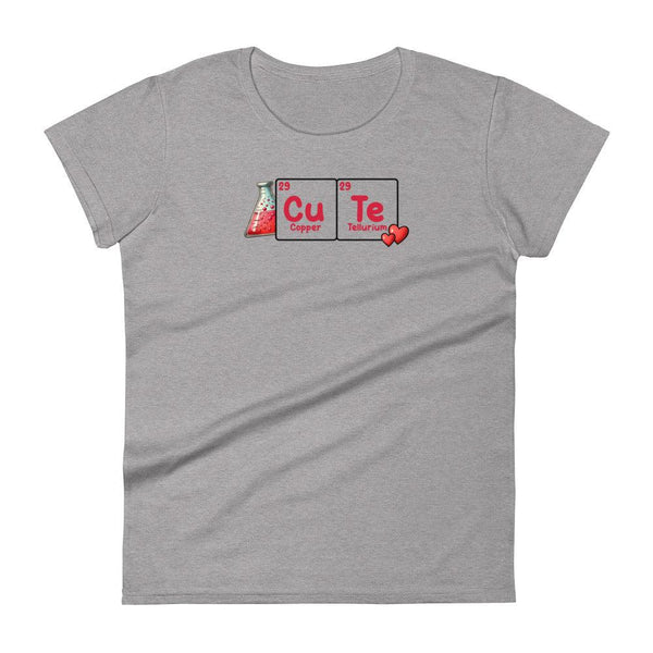 Cute Chemistry Woman Graphic Tee - Black - S - ArtyKoala