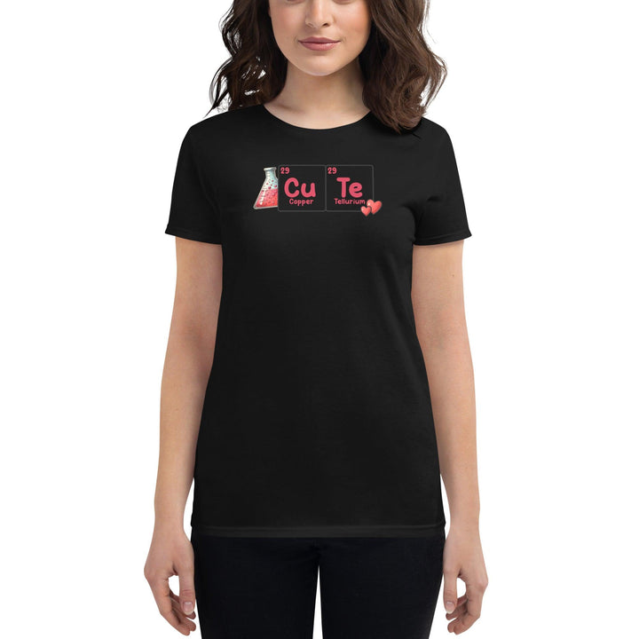 Cute Chemistry Woman T-shirt - Black / S - ArtyKoala