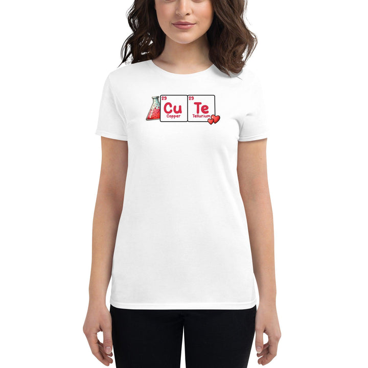 Cute Chemistry Woman T-shirt - White / S - ArtyKoala