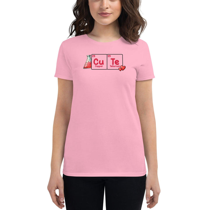 Cute Chemistry Woman T-shirt - Charity Pink / S - ArtyKoala