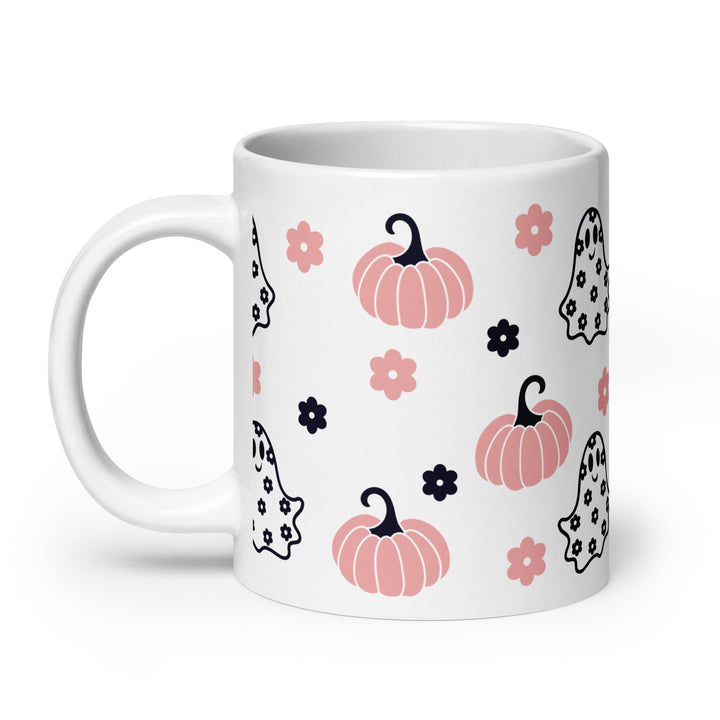 Cute Ghost White glossy mug - 11 oz - ArtyKoala