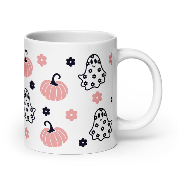 Cute Ghost White glossy mug - 20 oz - ArtyKoala