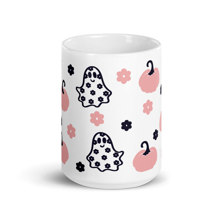 Cute Ghost White glossy mug - 11 oz - ArtyKoala