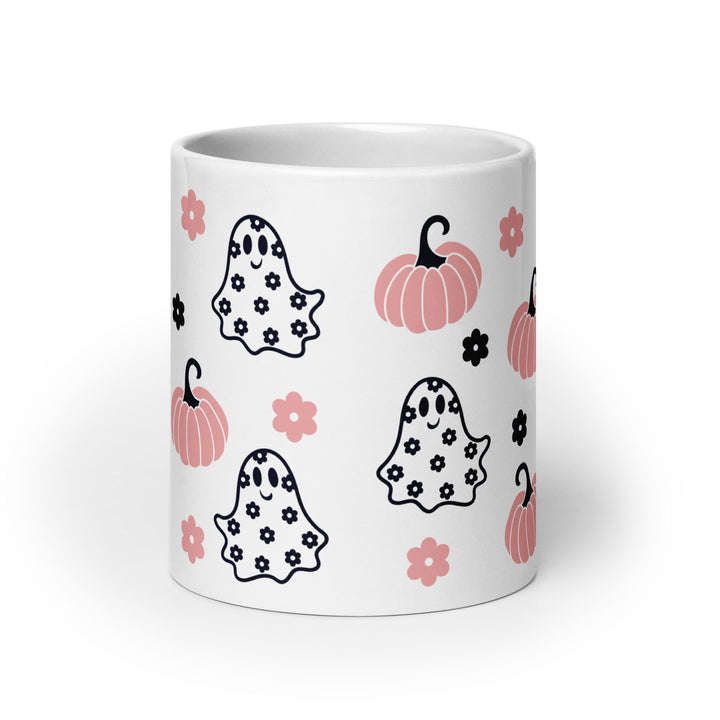 Cute Ghost White glossy mug - 11 oz - ArtyKoala