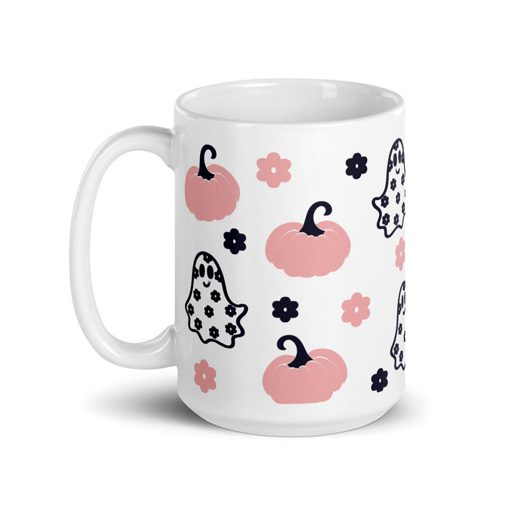 Cute Ghost White glossy mug - 11 oz - ArtyKoala