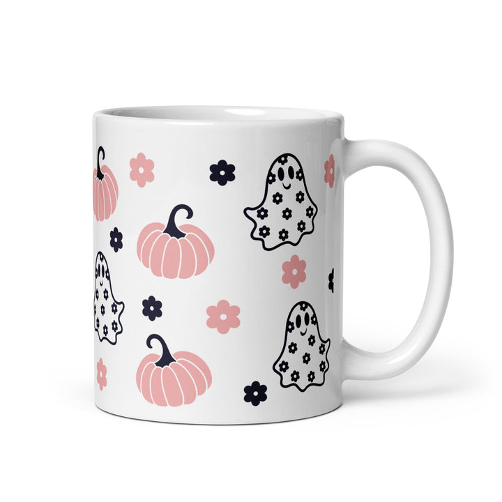 Cute Ghost White glossy mug - 11 oz - ArtyKoala