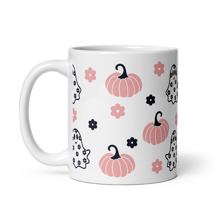 Cute Ghost White glossy mug - 11 oz - ArtyKoala