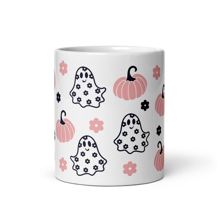 Cute Ghost White glossy mug - 11 oz - ArtyKoala