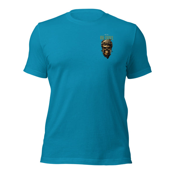 Cybernetic Head Unisex Premium T-shirt - Aqua / S - ArtyKoala