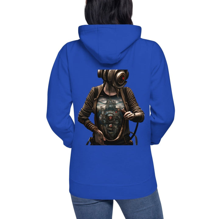 Cybernetics Head Graphic Hoodie - Forest Green - S - ArtyKoala