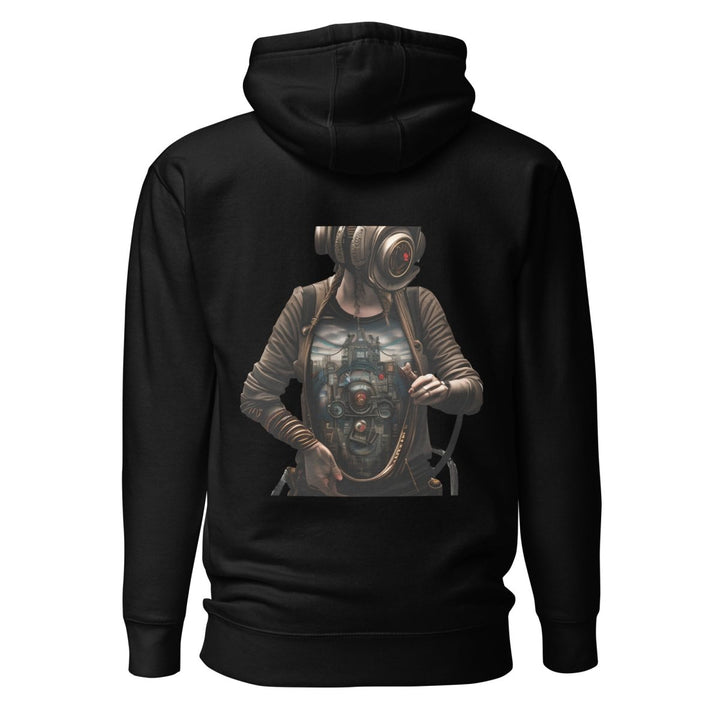 Cybernetics Head Graphic Hoodie - Sky Blue - S - ArtyKoala