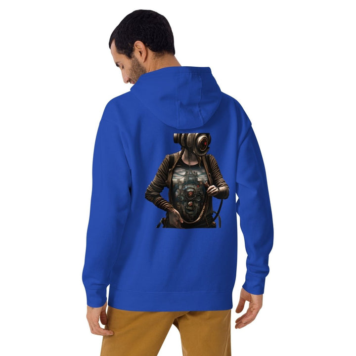 Cybernetics Head Graphic Hoodie - Purple - S - ArtyKoala