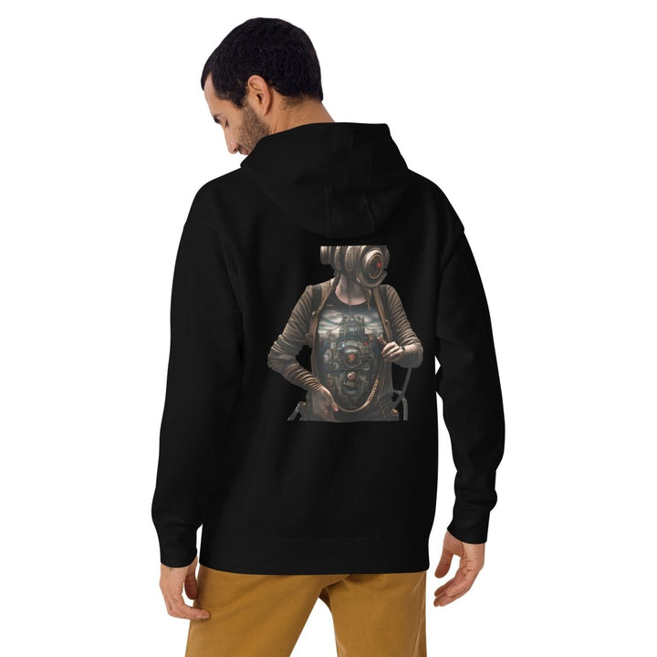 Cybernetics Head Graphic Hoodie - Black - S - ArtyKoala