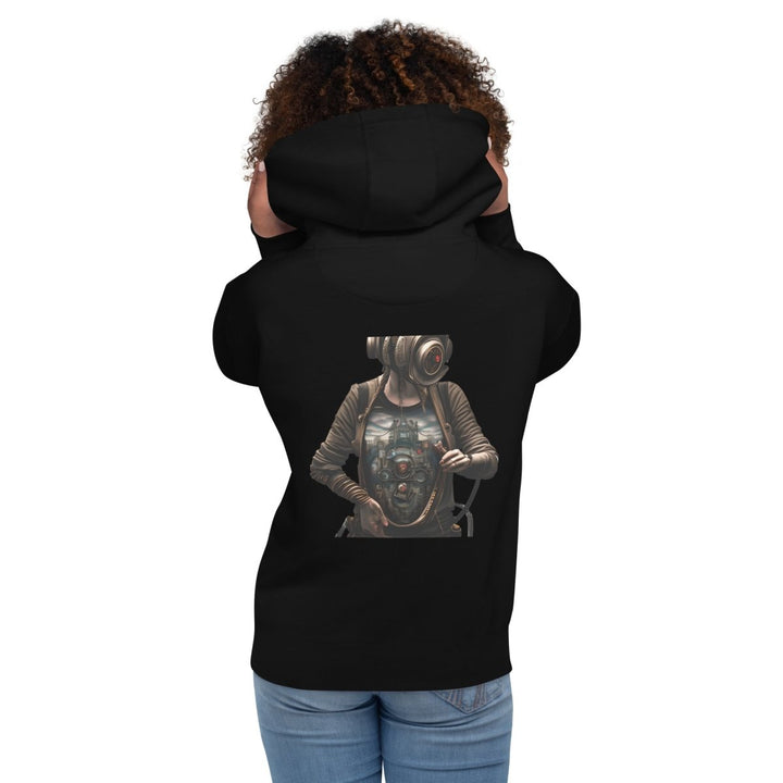 Cybernetics Head Graphic Hoodie - Black - S - ArtyKoala