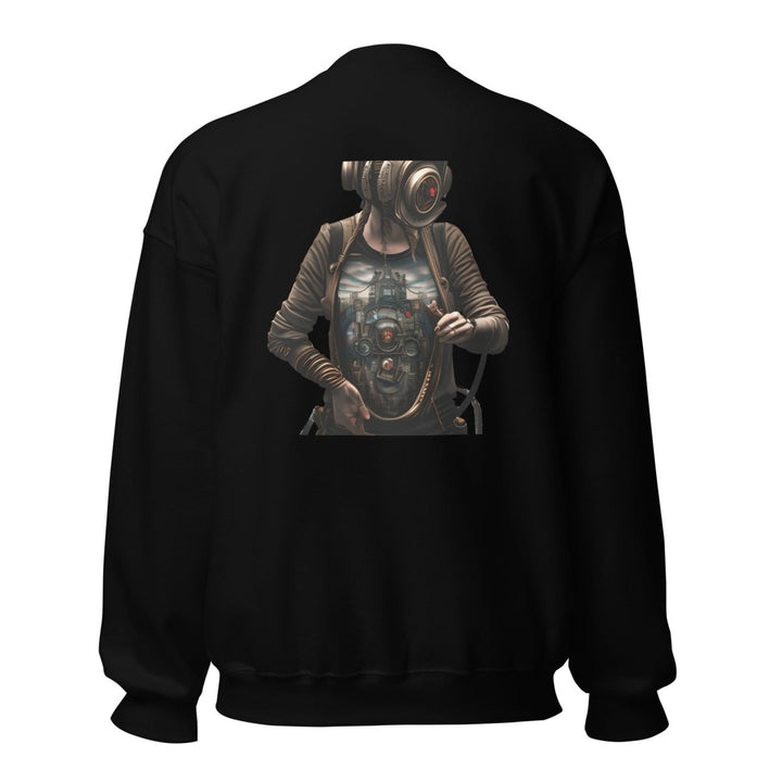Cybernetics Head Graphic Sweatshirt - Indigo Blue - S - ArtyKoala
