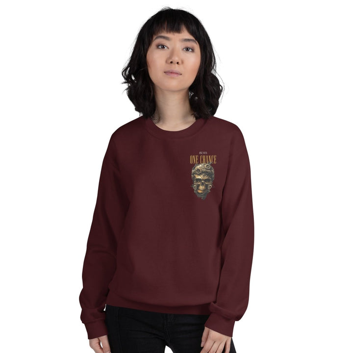 Cybernetics Head Graphic Sweatshirt - Maroon - S - ArtyKoala
