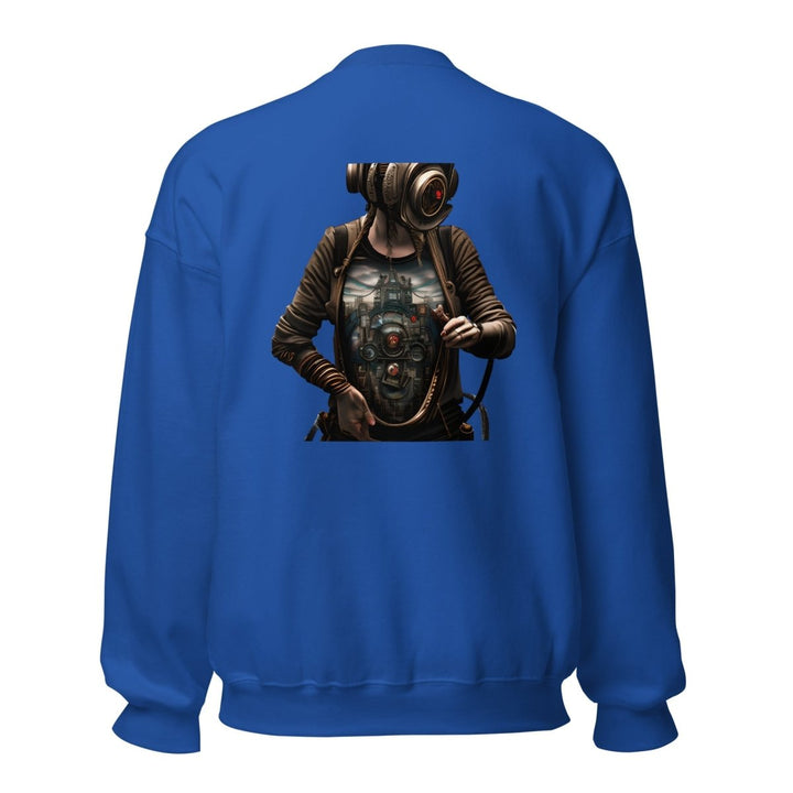 Cybernetics Head Graphic Sweatshirt - Forest Green - S - ArtyKoala