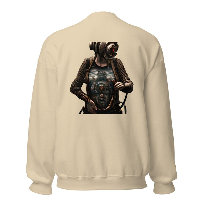 Cybernetics Head Graphic Sweatshirt - Light Blue - S - ArtyKoala