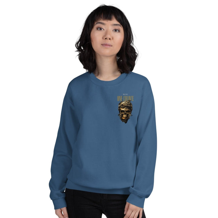 Cybernetics Head Graphic Sweatshirt - Indigo Blue - S - ArtyKoala