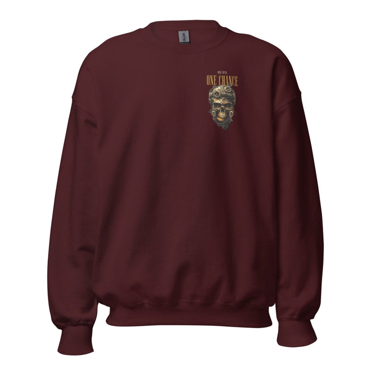 Cybernetics Head Graphic Sweatshirt - Maroon - S - ArtyKoala