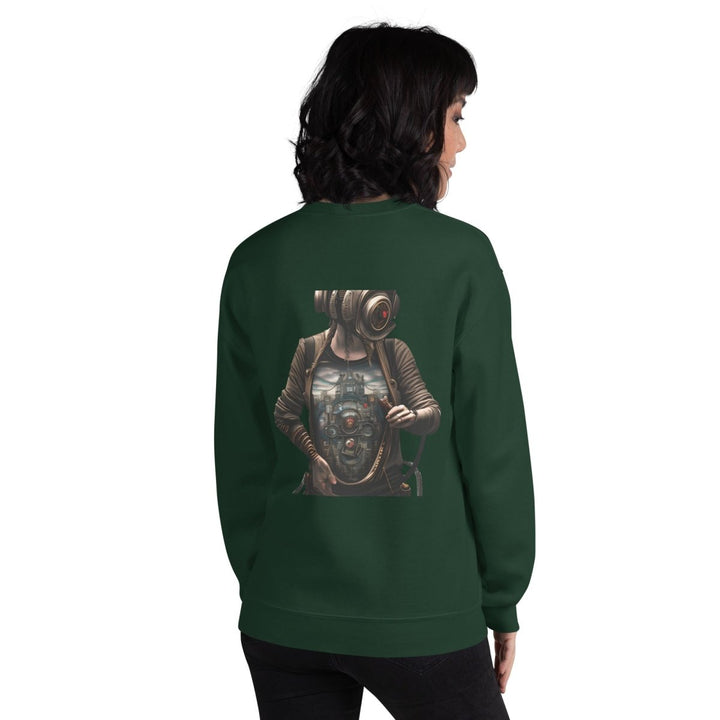 Cybernetics Head Graphic Sweatshirt - Royal - S - ArtyKoala