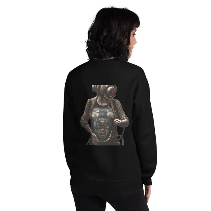 Cybernetics Head Graphic Sweatshirt - Black - S - ArtyKoala
