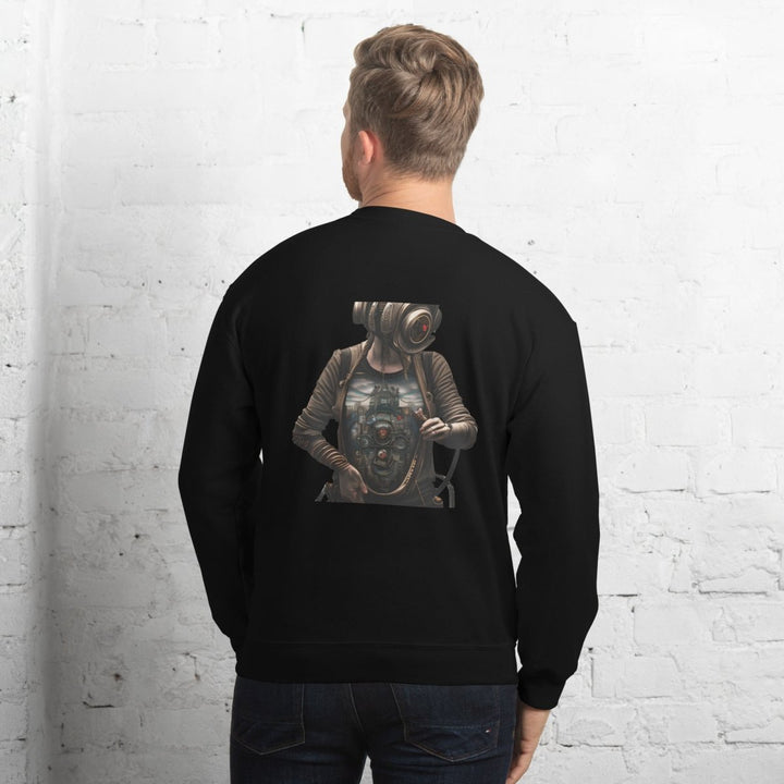 Cybernetics Head Graphic Sweatshirt - Black - S - ArtyKoala
