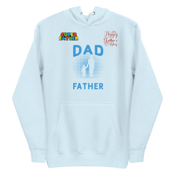 Dad Father Graphic Hoodie - Sky Blue - S - ArtyKoala