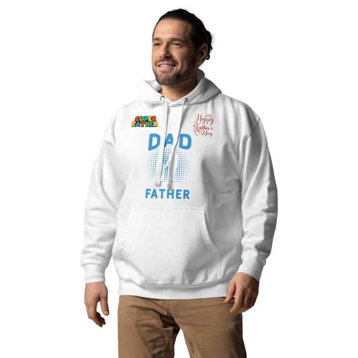Dad Father Graphic Hoodie - White - S - ArtyKoala