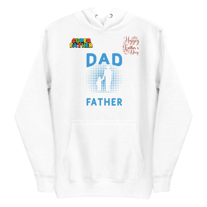 Dad Father Graphic Hoodie - White - S - ArtyKoala