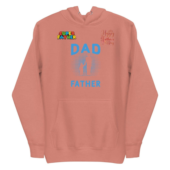 Dad Father Graphic Hoodie - Dusty Rose - S - ArtyKoala