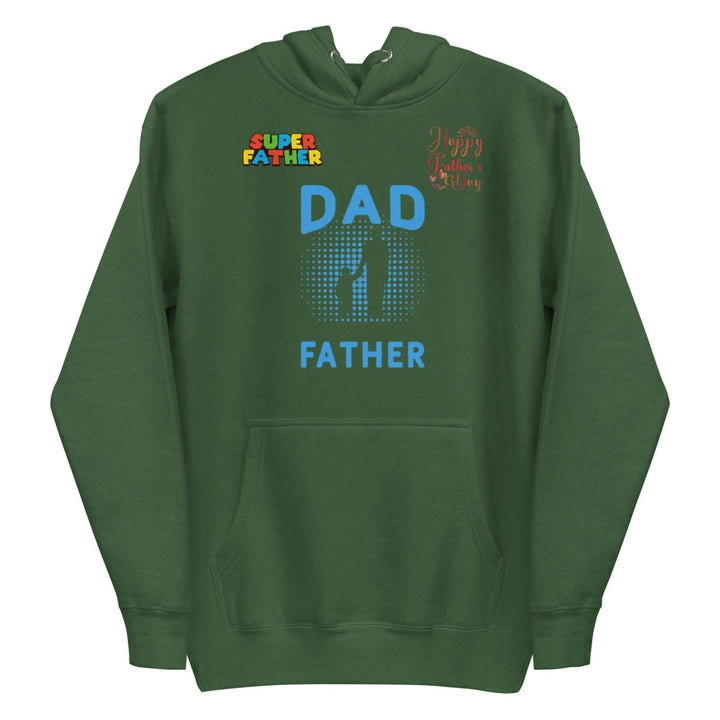 Dad Father Graphic Hoodie - Forest Green - S - ArtyKoala