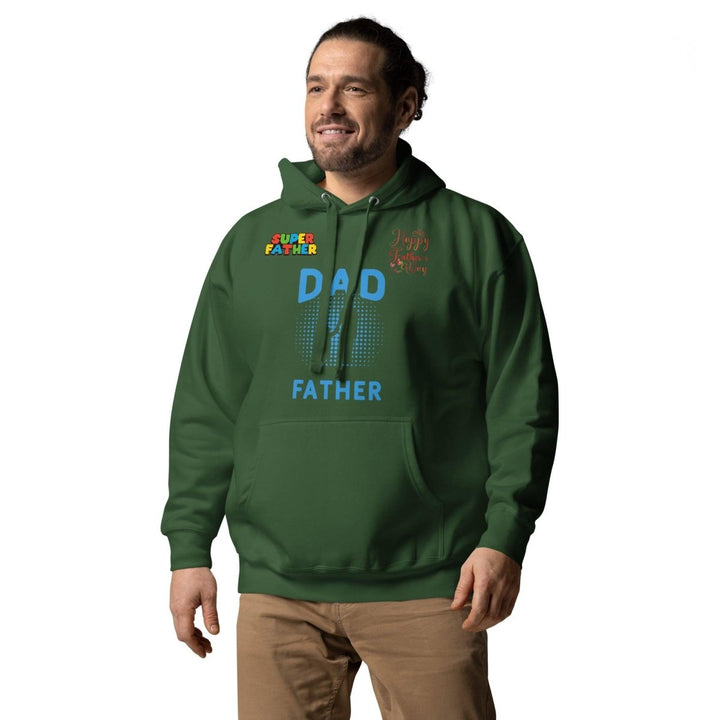 Dad Father Graphic Hoodie - Military Green - S - ArtyKoala