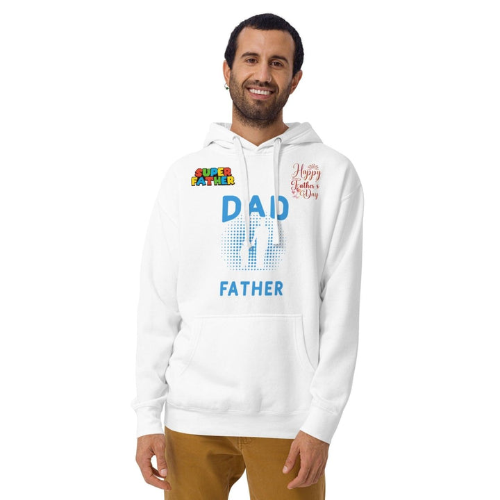 Dad Father Graphic Hoodie - White - S - ArtyKoala