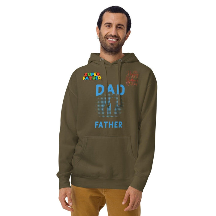 Dad Father Graphic Hoodie - Carbon Grey - S - ArtyKoala