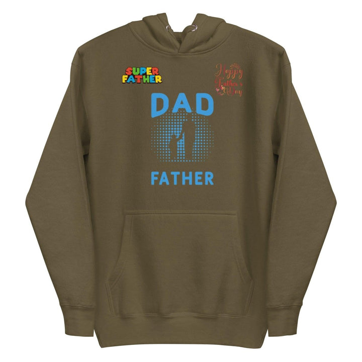 Dad Father Graphic Hoodie - Military Green - S - ArtyKoala