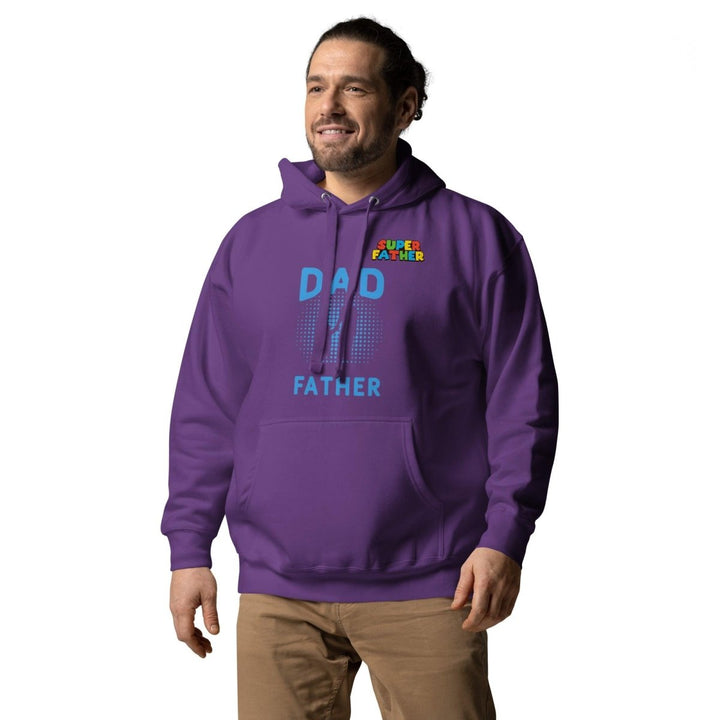 Dad Father SuperGraphic Hoodie - Purple - S - ArtyKoala