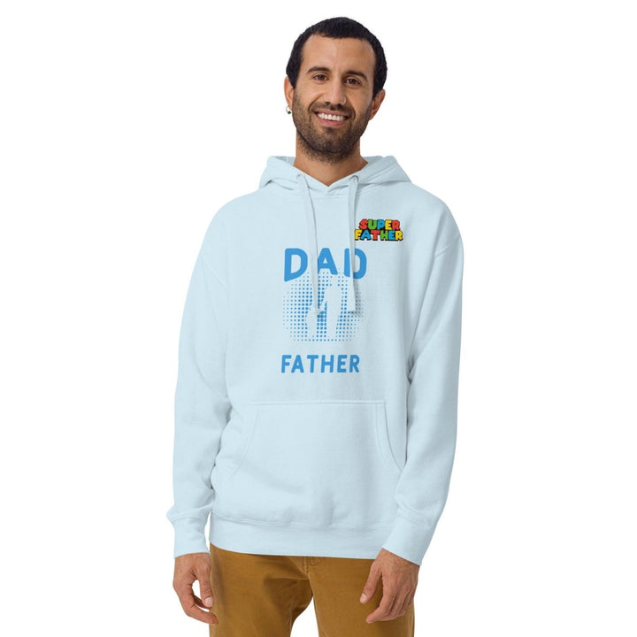 Dad Father SuperGraphic Hoodie - Sky Blue - S - ArtyKoala