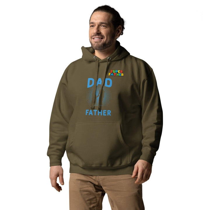 Dad Father SuperGraphic Hoodie - Military Green - S - ArtyKoala