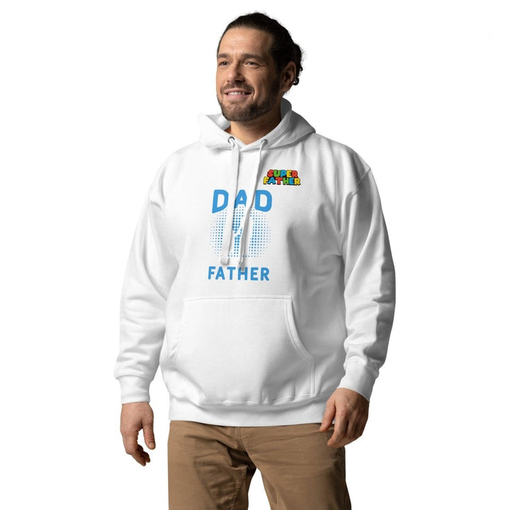 Dad Father SuperGraphic Hoodie - White - S - ArtyKoala