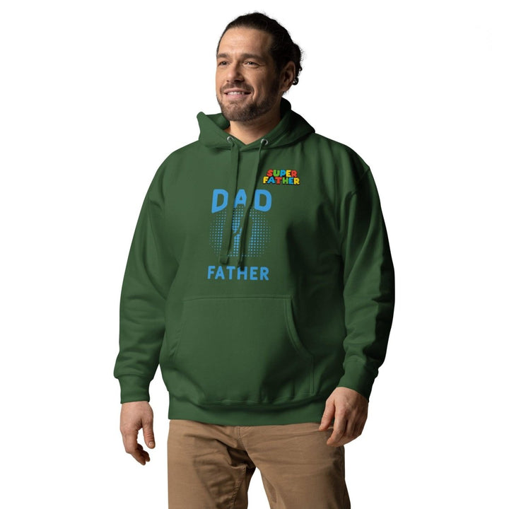 Dad Father SuperGraphic Hoodie - Forest Green - S - ArtyKoala