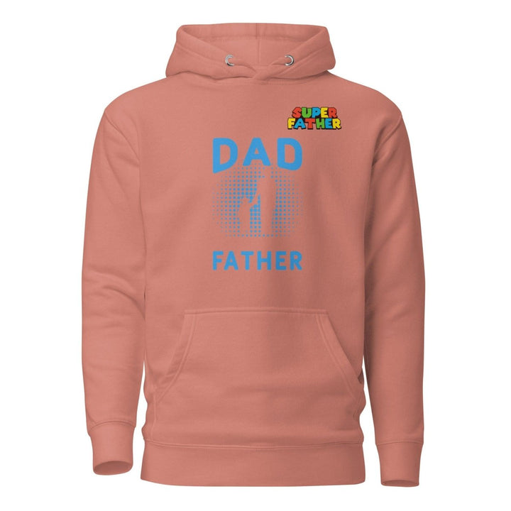 Dad Father SuperGraphic Hoodie - Dusty Rose - S - ArtyKoala